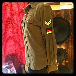 NWT Military Corduroy Casual Unisex Top